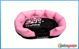 Dog bed with removable pillow pink