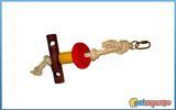 Cotton rope wood bird toys 22cm