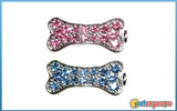 Dog barrette bone strass